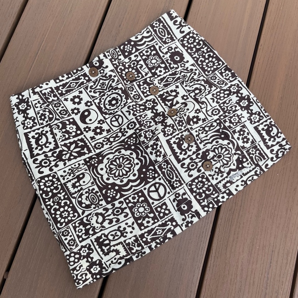 UO hippie mini skirt